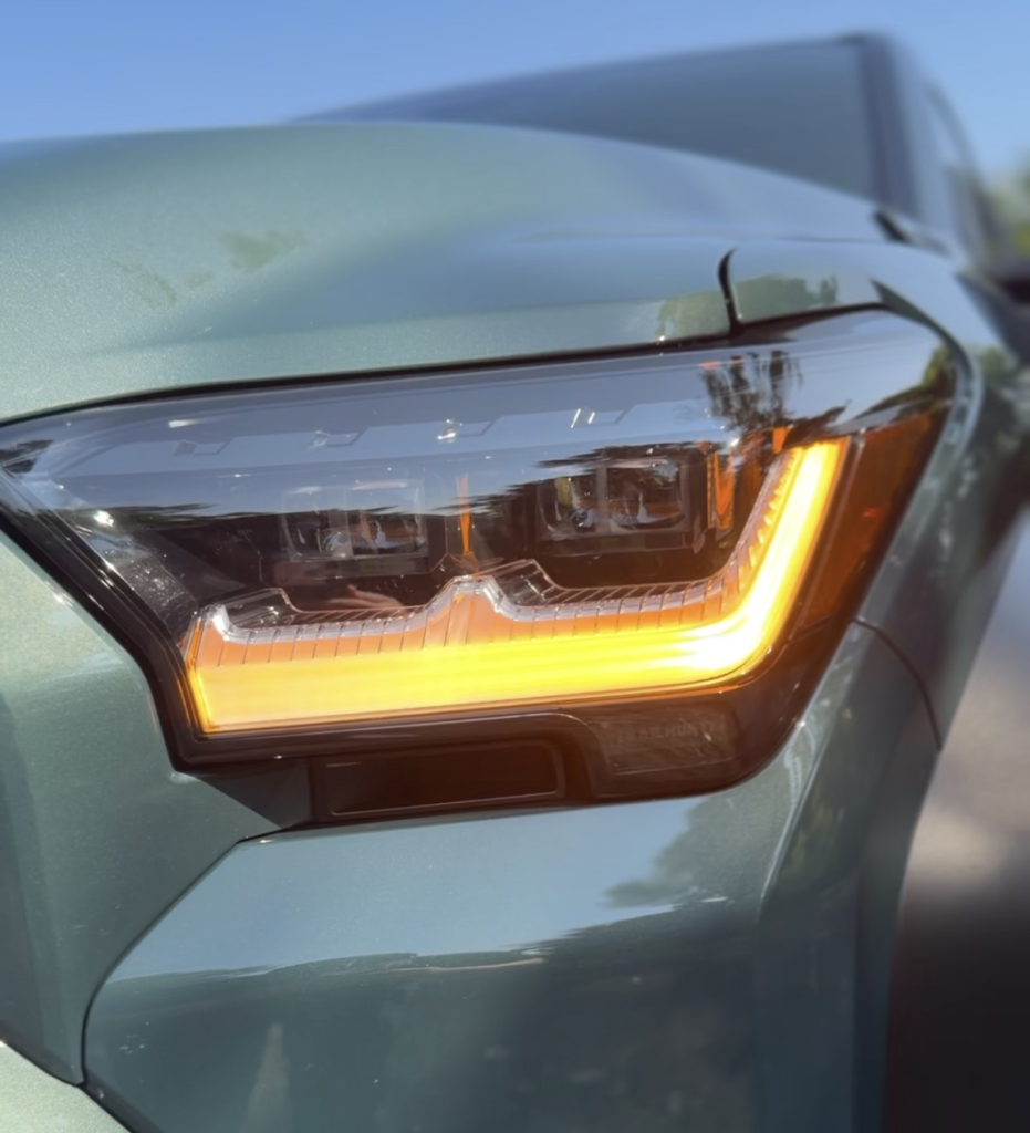 2026 Toyota 4Runner Trailhunter LED headlight with amber daytime running light