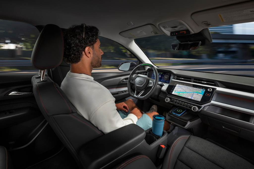 Driver using Super Cruise hands-free in the 2027 Chevrolet Bolt on the highway
