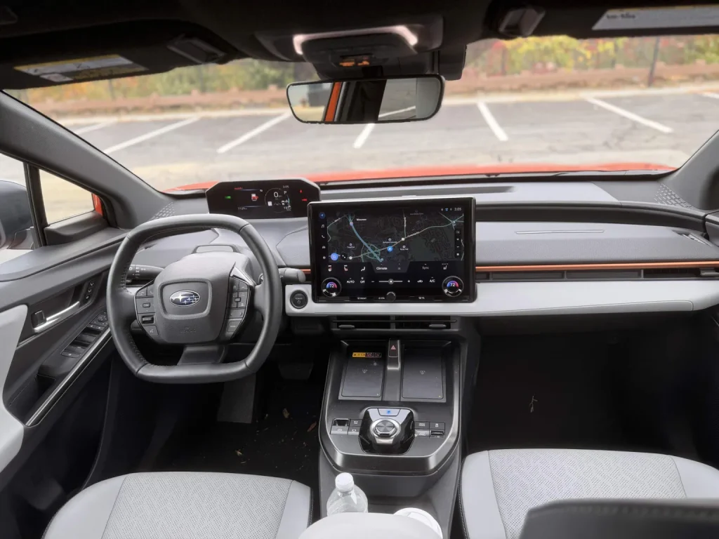 2026 Subaru Uncharted interior with set-back instrument cluster and 14-inch touchscreen