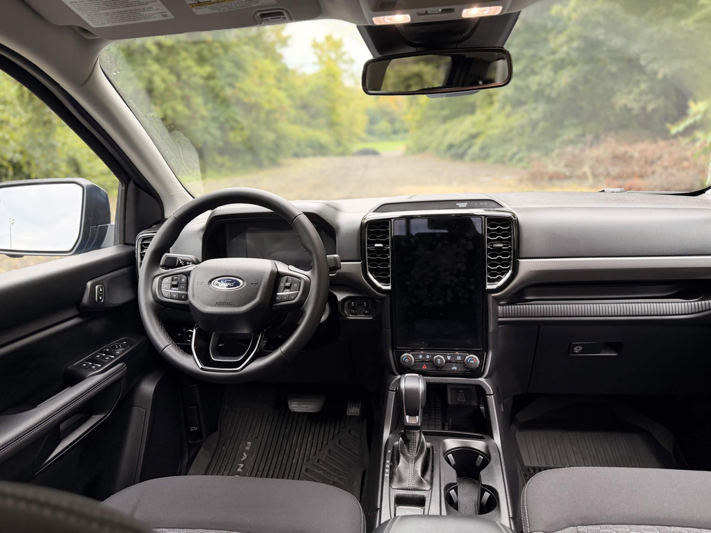 2026 Ford Ranger XLT interior with the portrait touchscreen