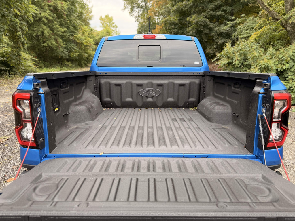 Spray-in bed liner and tie-downs in the 2026 Ford Ranger