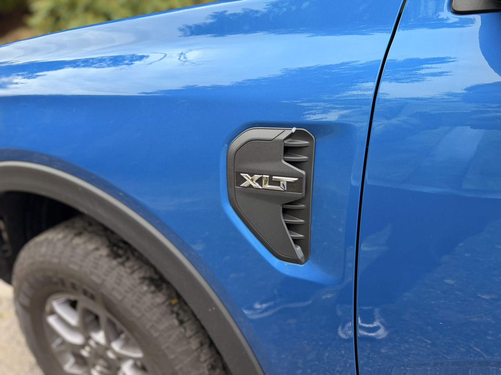 XLT badge on the bed of the 2026 Ford Ranger